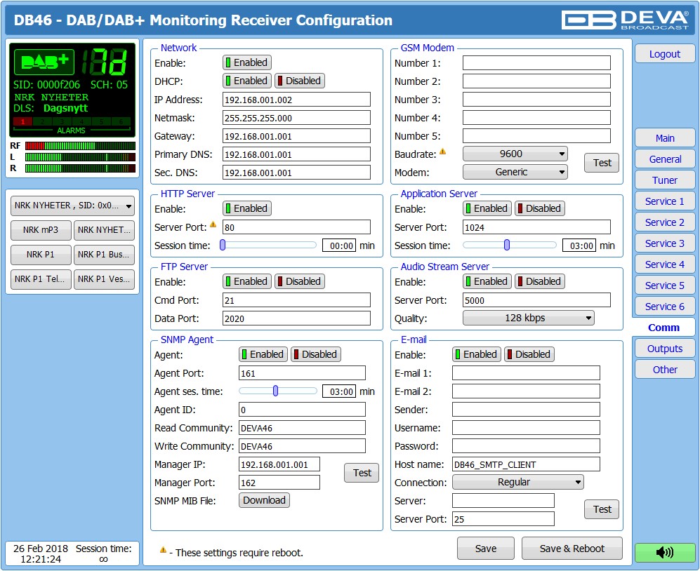 DB46 - Récepteur Compact de Monitoring DAB / DAB+