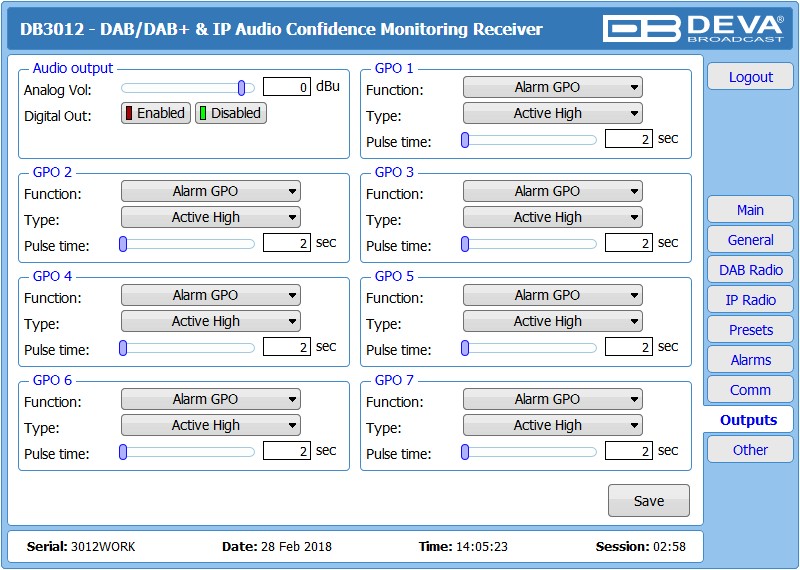 DB3012 - Advanced DAB/DAB+ & IP Audio Confidence Monitoring Receiver